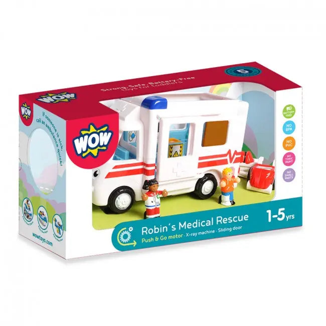 Robin's Medical Rescue Ambulance WOW Toys box