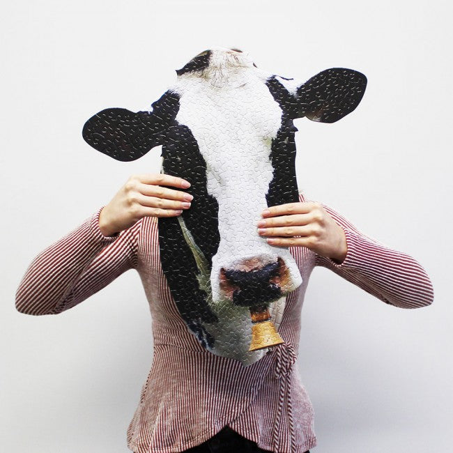 Cow Shaped Jigsaw Puzzle full size