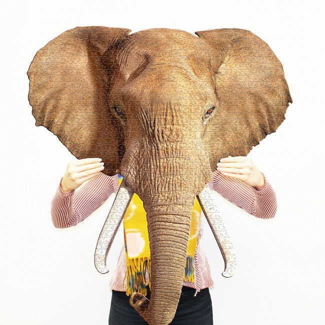 Elephant Shaped Jigsaw Puzzle full size