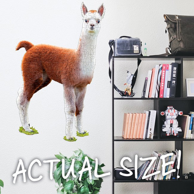 Llama Shaped Jigsaw Puzzle actual size