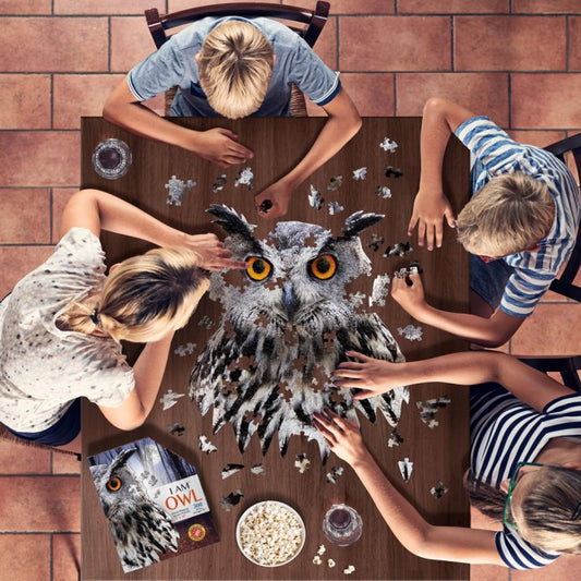 Owl Shaped Jigsaw Puzzle lifestyle