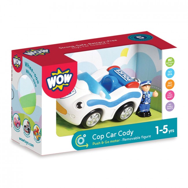 Cop Car Cody Police Car WOW Toys box