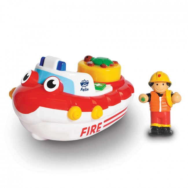 Fireboat Felix WOW Toys Bath Toys for toddlers