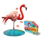 Flamingo shaped jigsaw puzzle puzzle & box