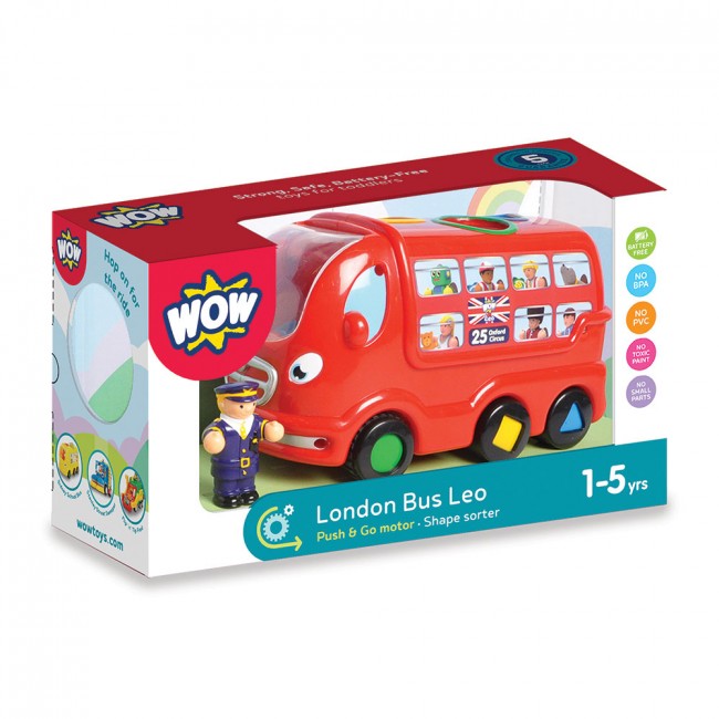 London Bus Leo Shape Sorter WOW Toys box
