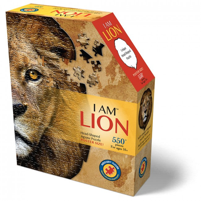 Lion Shaped Jigsaw Puzzle box