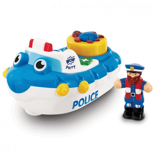 Police Boat Perry WOW Toys Bath Toy for toddlers