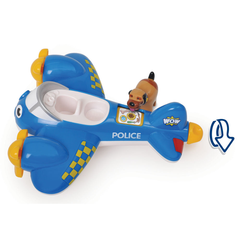 Police Plane Pete WOW Toys airplane feature 2