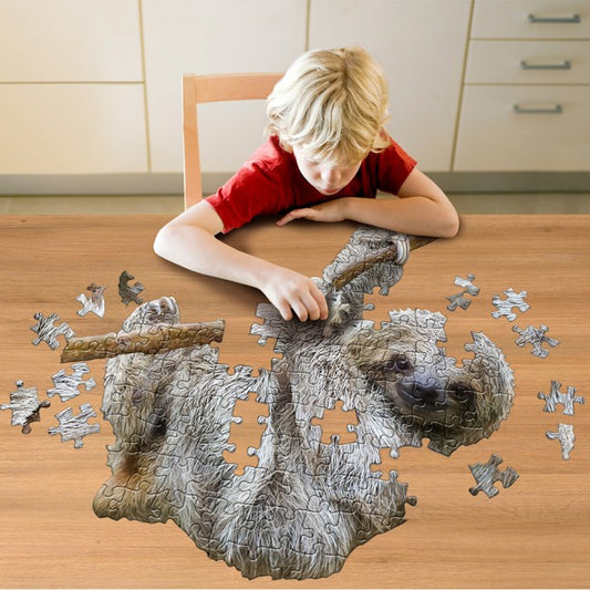 Sloth Shaped Jigsaw Puzzle lifesytle