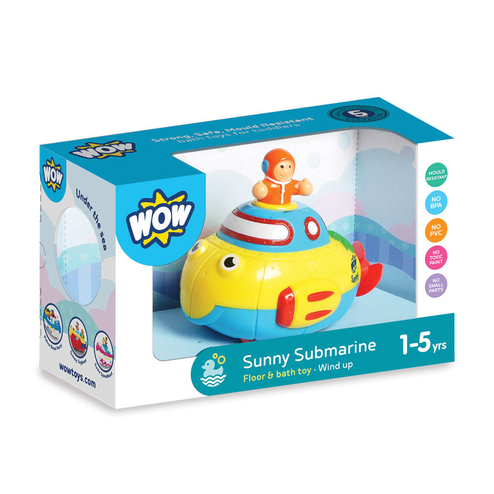 Sunny Submarine WOW Toys bath toy box