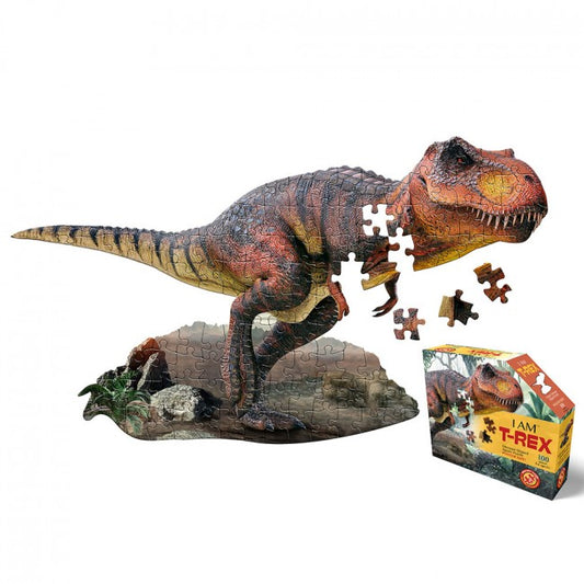 T-Rex Dinosaur Shaped Jigsaw Puzzle content