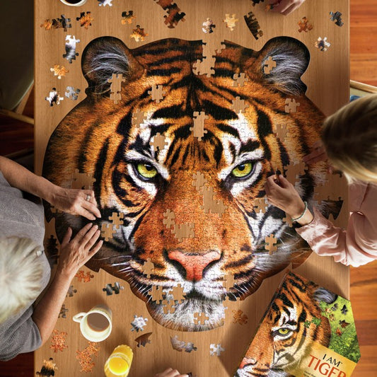 Tiger Shaped Jigsaw Puzzle lifestyle