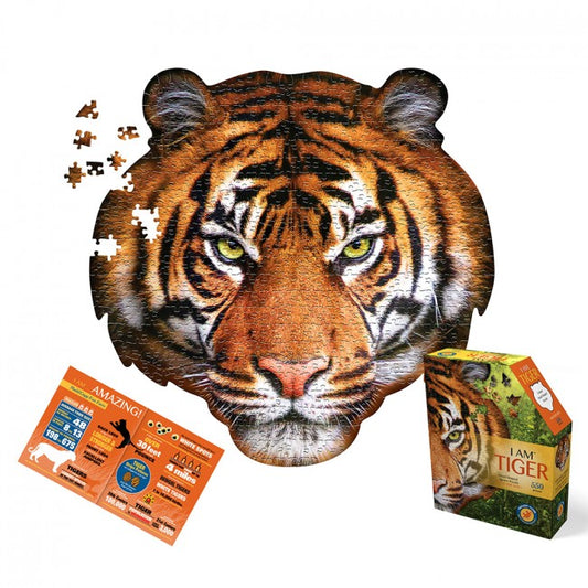 Tiger Shaped Jigsaw Puzzle content