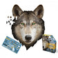 Wolf Shaped Jigsaw Puzzle content