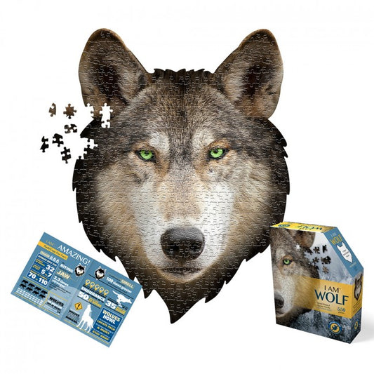 Wolf Shaped Jigsaw Puzzle content